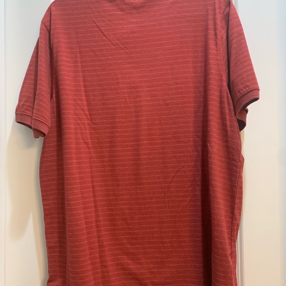 Eddie Bauer Mens Short Sleeve Shirt Burnt Red Stripe L Armpit To Armpit 24”. - Picture 6 of 6